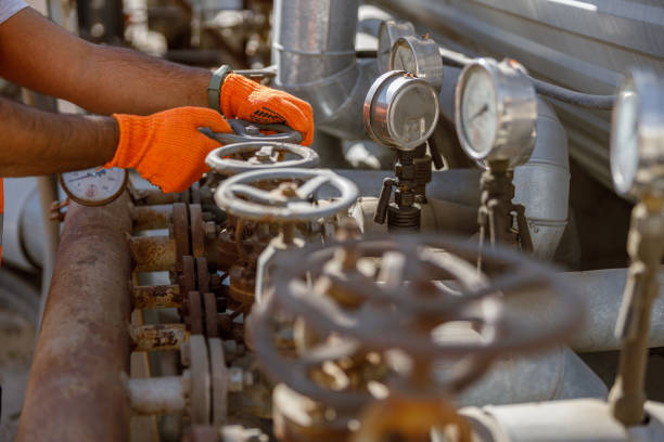 istock Industrial worker on his job at construction plant 1361092363