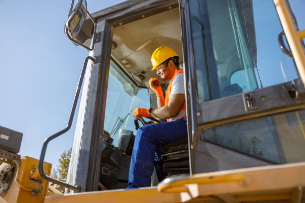 istock Industrial worker on his job at construction plant 1361092459