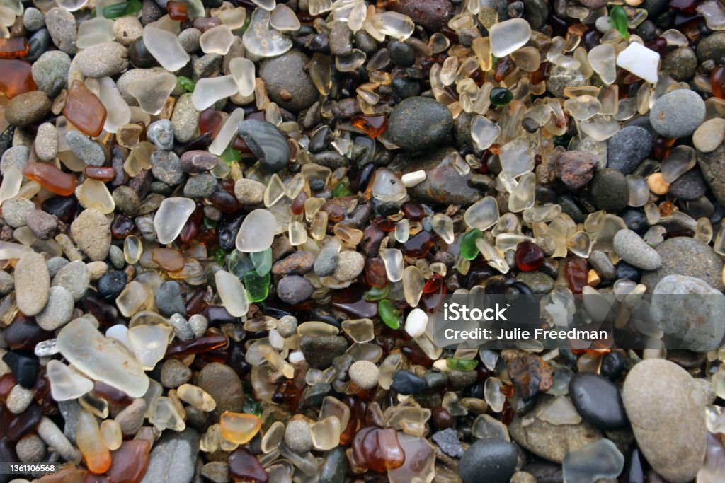 Sea Glass Fort Bragg, California Backgrounds Stock Photo
