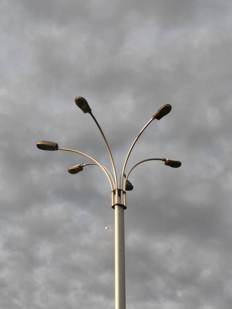istock Streetlight, clouds and seagull 1361107214