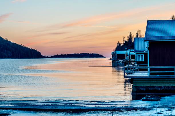 istock Sunset in the Winter landscape 1361107829
