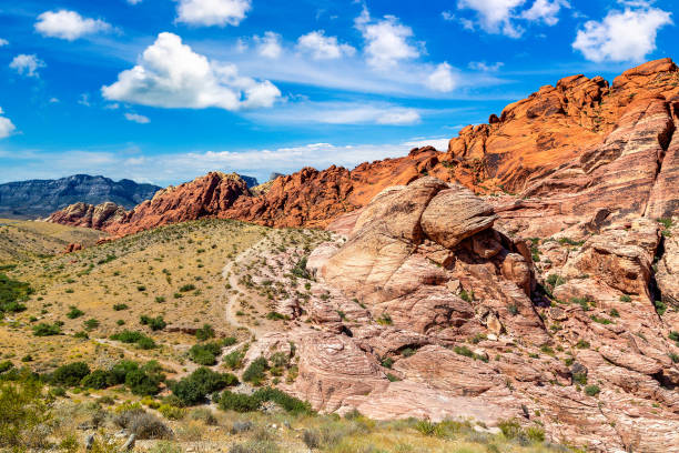 red rock canyon, nevada, stany zjednoczone - red rock canyon national conservation area zdjęcia i obrazy z banku zdjęć