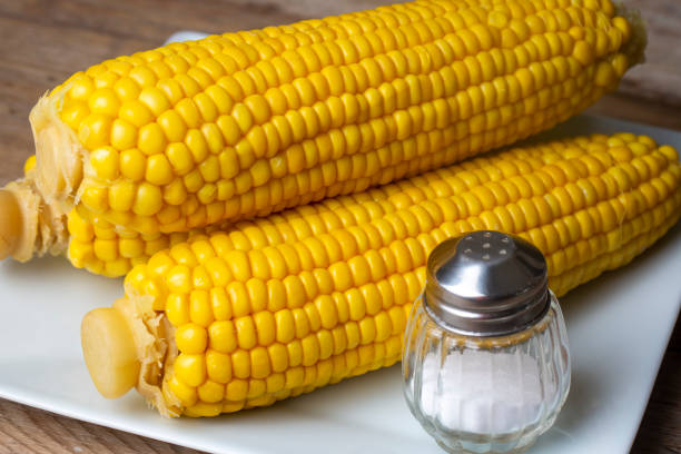 istock Sweet boiled corn, food concept photo 1361129087
