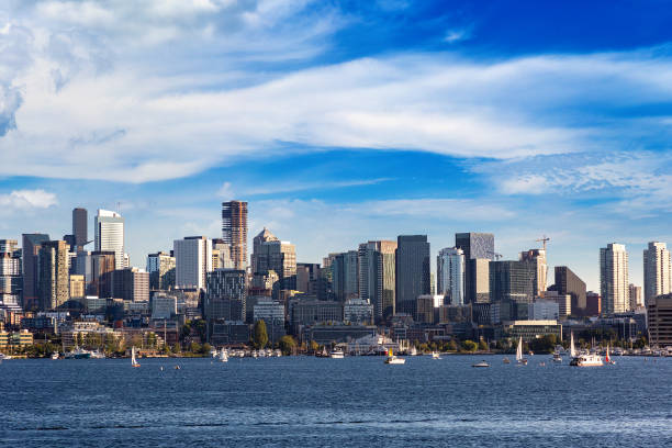 istock Seattle cityscape at Lake Union 1361150257