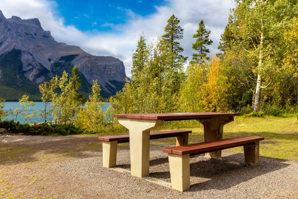 istock Lake Minnewanka in Banff 1361158001