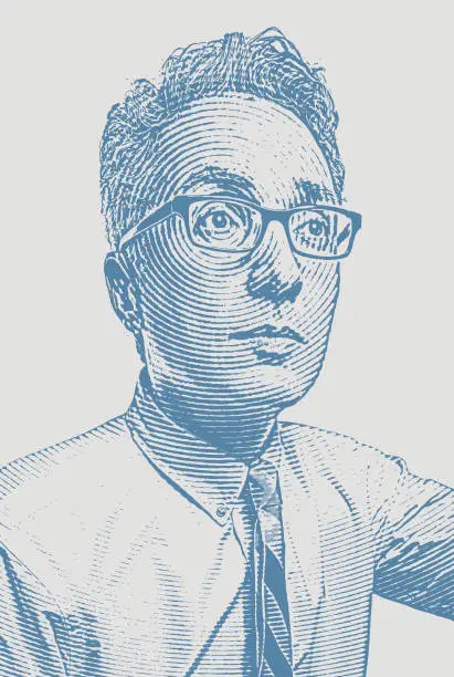 Vector illustration of Portrait of a businessman