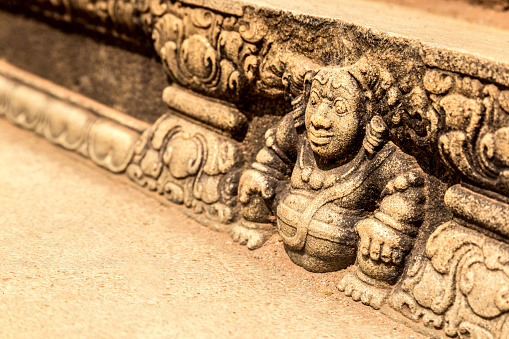 Guardian on stone  in Anuradhapura