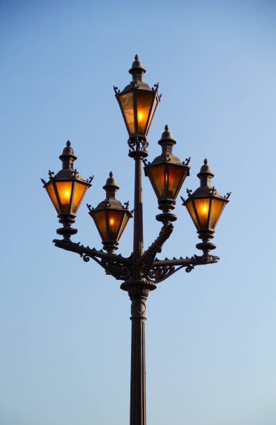 istock Historical Street Light with Blue Sky 1361188730