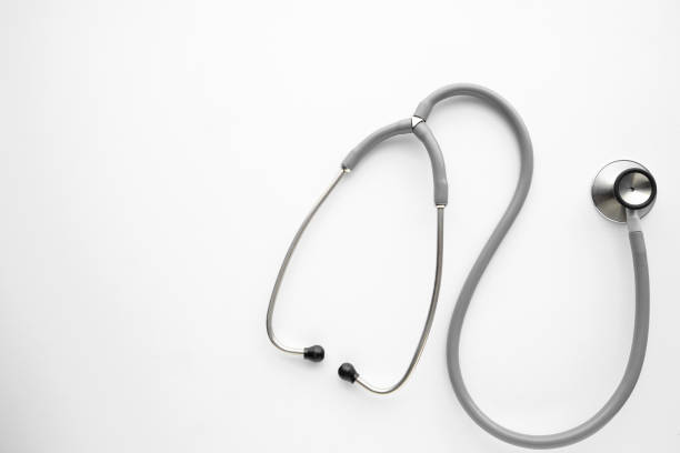 istock Stethoscope on white background, medical instrument. 1361201776