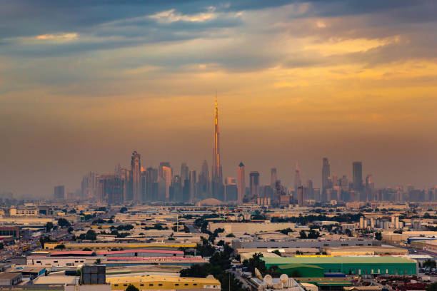 istock Cityscape of Dubai at sunset, 1361206053