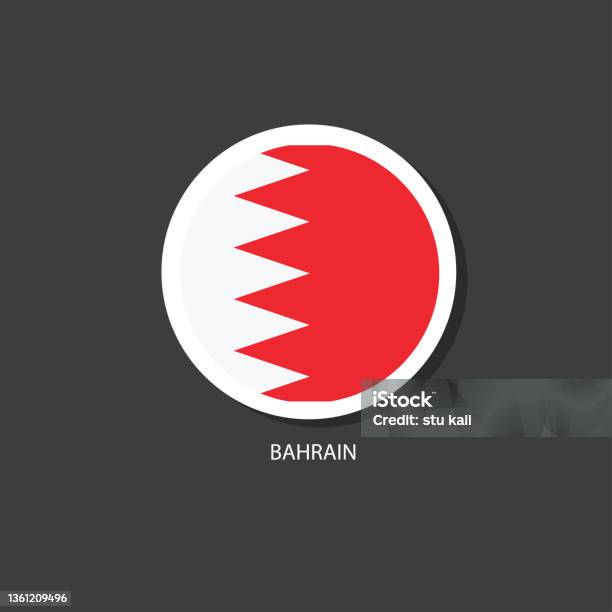 Flag Rond Bahrain Bahrain Flag Vector Circle Shape Stock Illustration - Download Image ...
