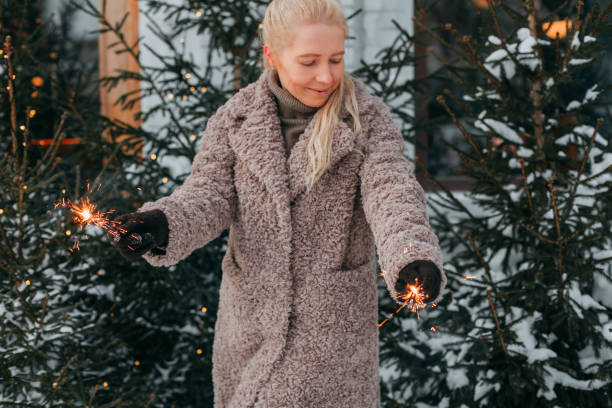 istock Girl holding sparklers in her hands 1361211452