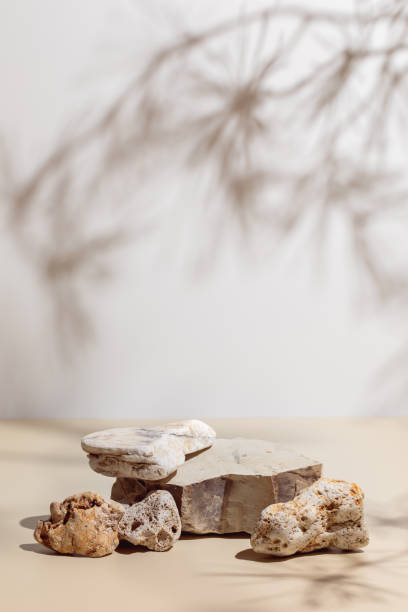 istock scene with composition of stones on beige background 1361239487