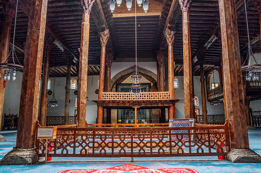 Eşrefoglu Mosque is a 13th-century mosque and the only wooden mosque where several decorative techniques of stone, brick, ceramics and painting in Beyşehir, Konya