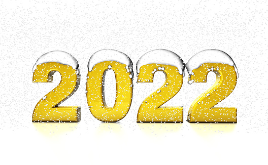 Gold 2022 Text with Snow