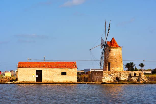 istock The salt flats with a windmill 1361257149