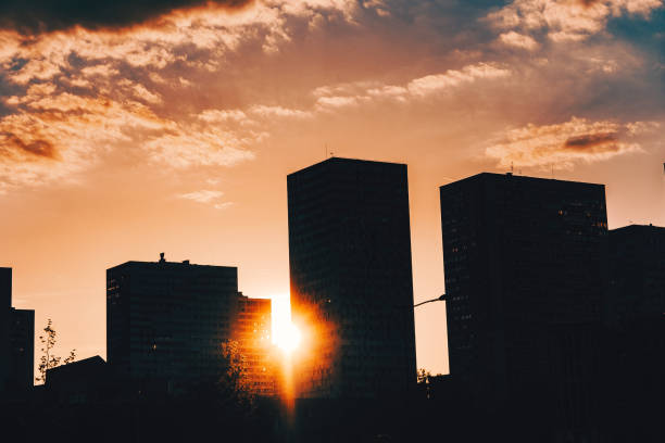 istock Sunrise on buildings 1361259414