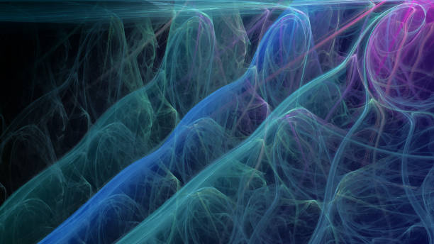 istock Abstract bright futuristic illustration - Energy flows and waves in a swirl. 1361261201