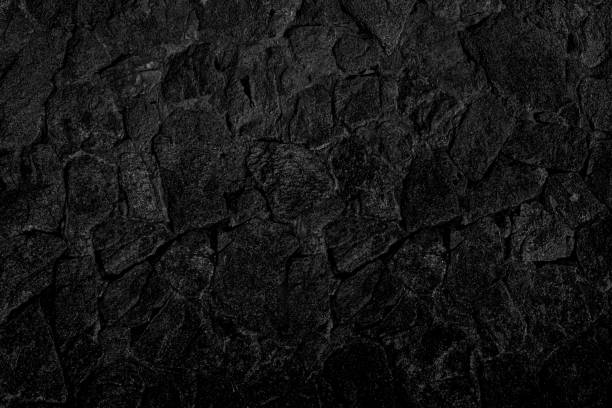 istock Many black stones arranged in layers looks mysterious 1361264759