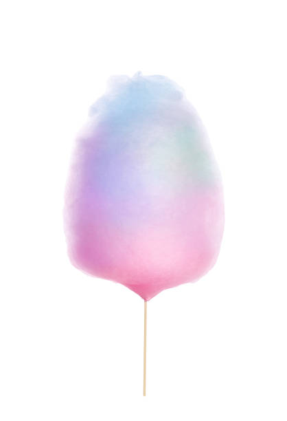 Multicolor sweet cotton candy on white background Multicolor sweet cotton candy on white background candyfloss stock pictures, royalty-free photos & images