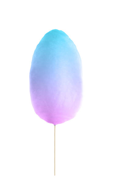 istock Multicolor sweet cotton candy on white background 1361271312