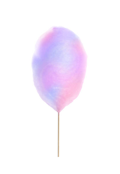 istock Multicolor sweet cotton candy on white background 1361271313