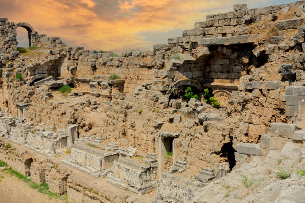 istock Perge Ancient City Amphitheatre 1361276738