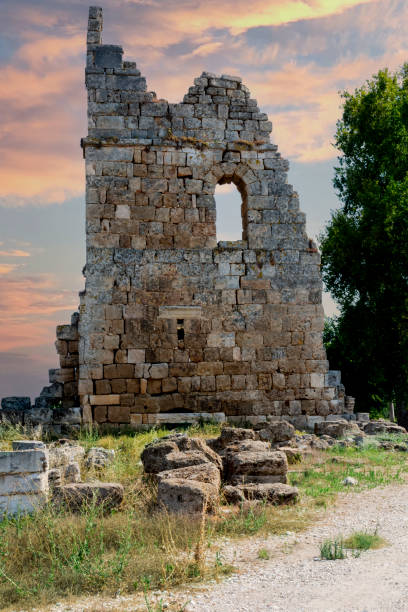 Ancient city of Perge near Antalya Turkey. The Hadrianus Arch