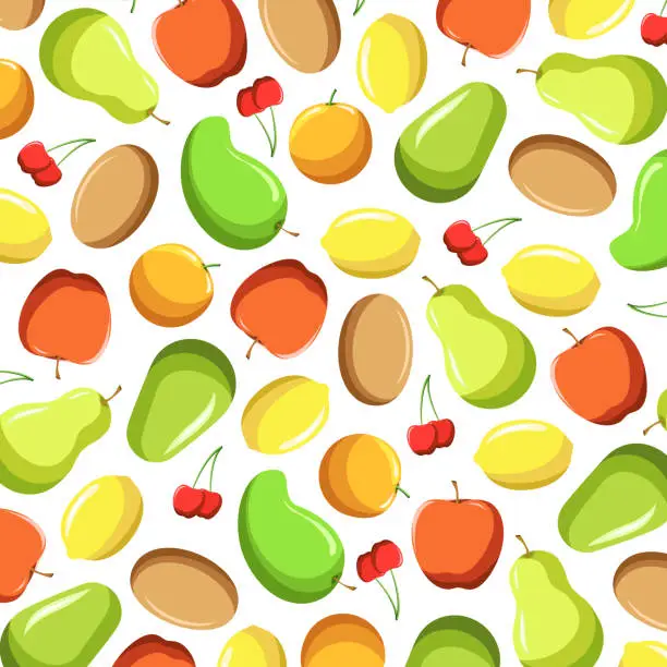 Vector illustration of Fruit pattern vector illustration background