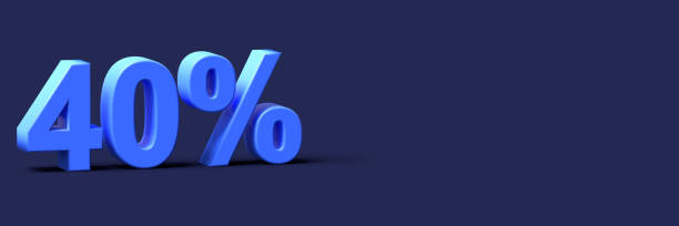 istock 3d blue words 40 percent off discount with blank background 1361287783