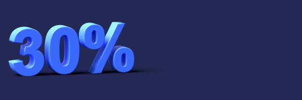 istock 3d blue words 30 percent off discount with blank background 1361287829