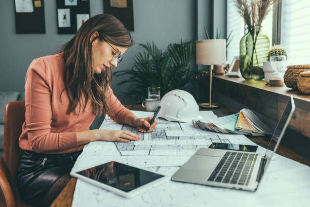 istock Young woman working on a project. 1361290066