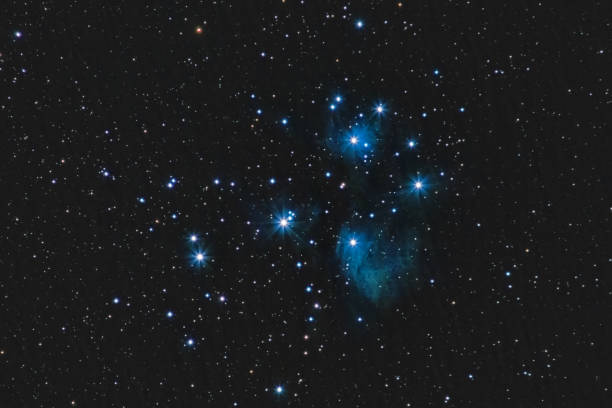 istock M45 Pleiades star cluster with reflection Nebula 1361295954