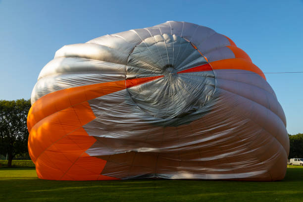 istock Hot air balloon is inflated. 1361298715