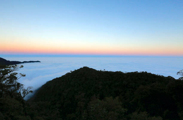 istock Landscape with clouds on the hill top 1361298992
