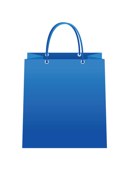 istock Blue Paper Shopping Bag Isolated On A Transparent Background 1361299896