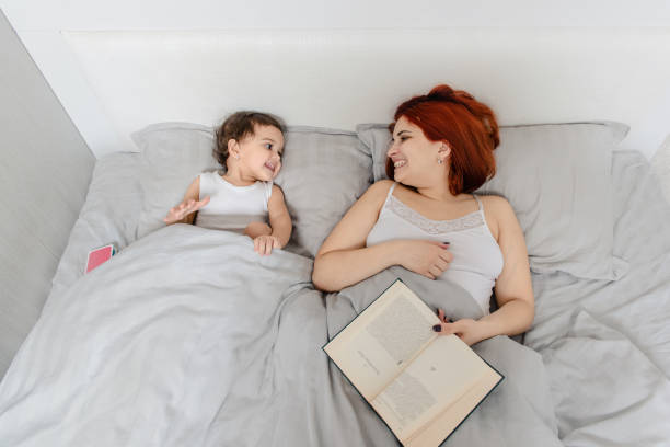 istock Mother and daughter morning concept. 1361300360