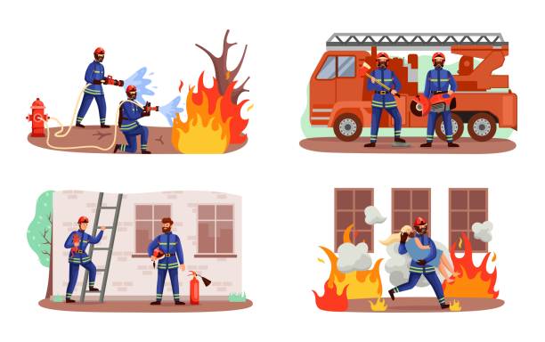 Fire Rescue Drawings 18,100+ Firefighter Rescue Stock Illustrations, Royalty-Free Vector ...