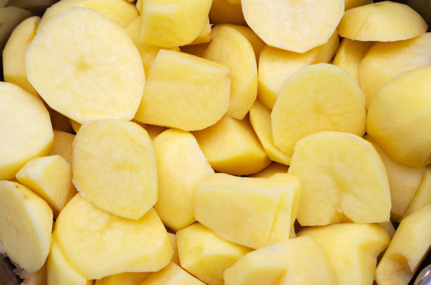 istock Chopped peeled raw potatoes ready for cooking. 1361301239