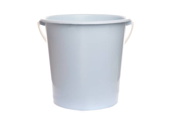 istock empty white round bucket in plastic white handle on isolated background 1361302857
