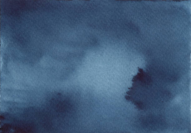 Dark Blue Watercolor Background