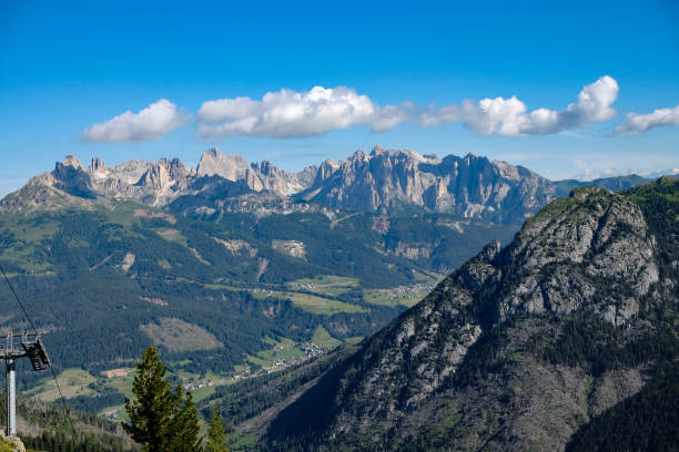 Catinaccio - Rosengarten Catenaccio mountain range on a clear summer day catinaccio stock pictures, royalty-free photos & images