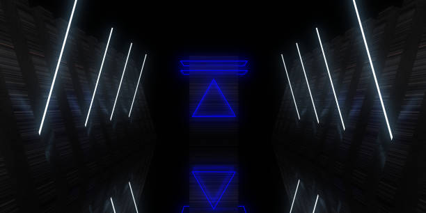 istock 3D abstract background with neon lights. neon tunnel  .space construction . .3d illustration3 1361312132
