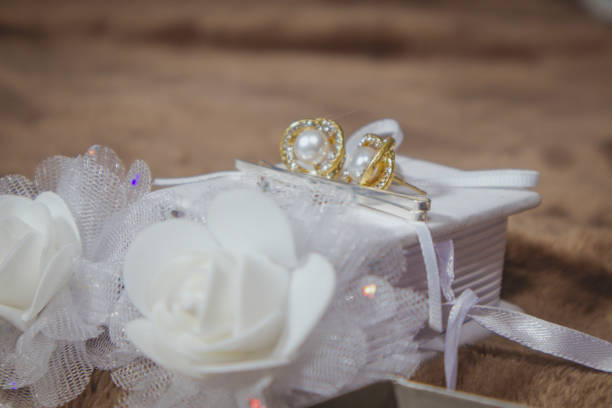 istock Wedding earings and shoes 1361336685