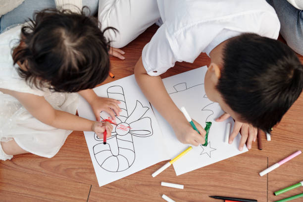 istock Brother and Sister Coloring Pictures 1361337270