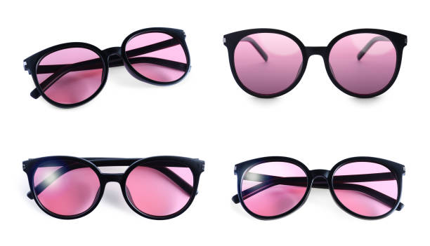 istock Collage with stylish sunglasses on white background 1361340271