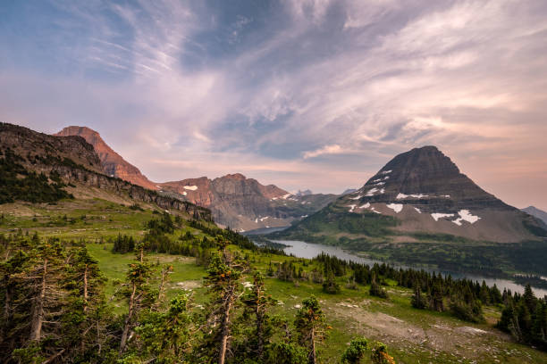 istock Hillside Drops Down To Hidden Lake and Bearhat Mountain 1361340748
