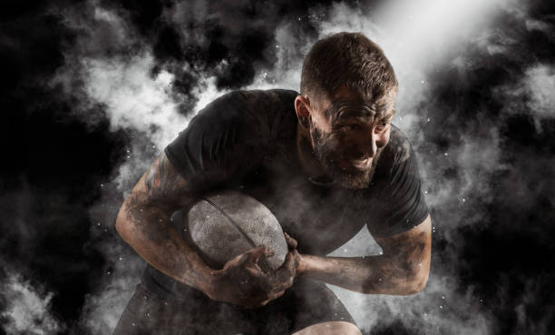istock Rugby player in action. Sports banner 1361351067