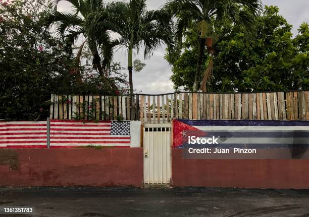 Cuban American Door Stock Photo - Download Image Now - Little Havana, Miami, City