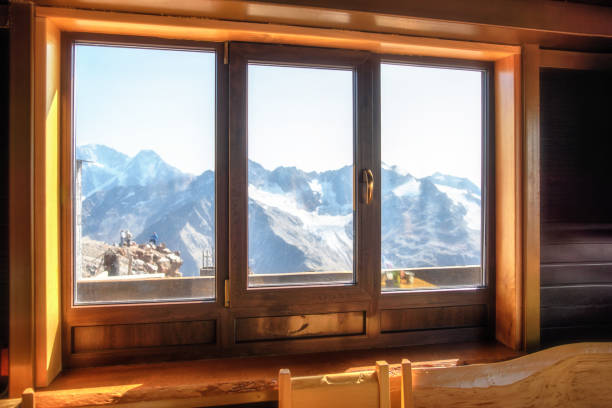 istock View from the window of a mountain cafe 1361372474